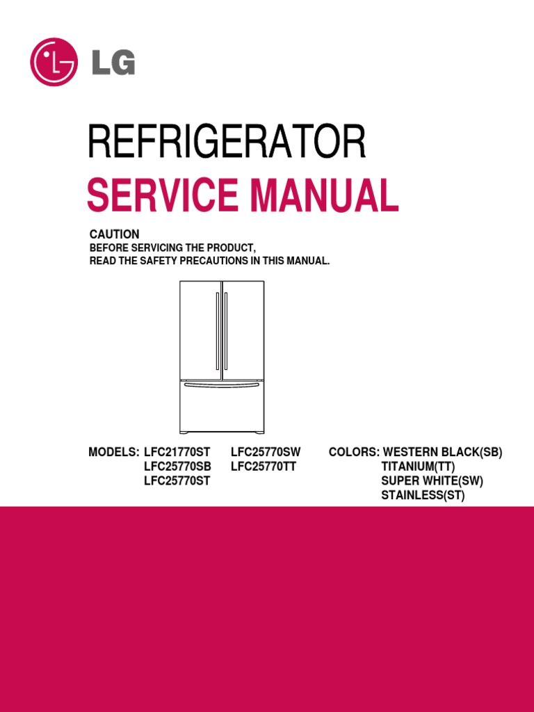 Refrigerator Service Manual PDF Refrigerator Ice