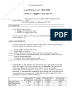 Homework Assignment #4 Biological Science Lab