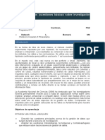 Gestión de Datos (Cuestiones Básicas Sobre Investigación Responsable)