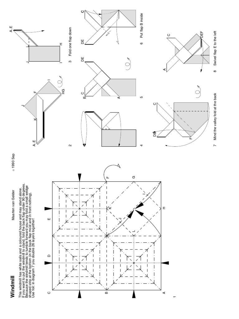 Windmill | PDF | Crafts | Paper Folding