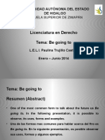 Licenciatura en Derecho Tema: Be Going To: Universidad Autónoma Del Estado de Hidalgo