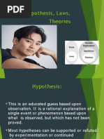 Hypothesis, Laws, Theories