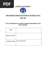 Microprocessor Systems & Interfacing EEE-342: Comsats University