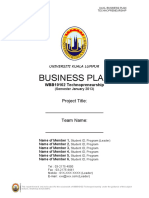 125038523 Business Plan UniKL Template Jan2013