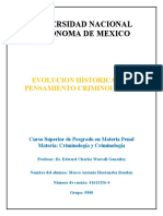 Evolucion del Pensamiento Criminologico