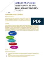 Swot Analysis - Tows Analysis