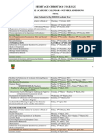 Approved Academic Calendar For 2020-2021 October Admission PDF