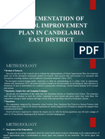 Implementation of School Improvement Plan in Candelaria East District