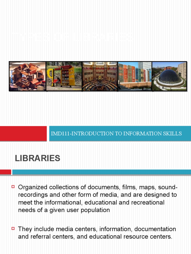 WEEK 3 - Types of Libraries | PDF | Cataloging | Bibliography