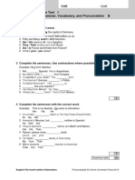 File Test 1 Grammar, Vocabulary, and Pronunciation B: Grammar 1 Underline The Correct Word