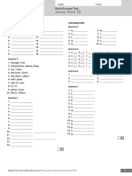 EF4e Elem End of Course Test A Answer Sheet PDF
