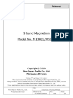 S Band Magnetron Model No. M1302L/M5020: Released