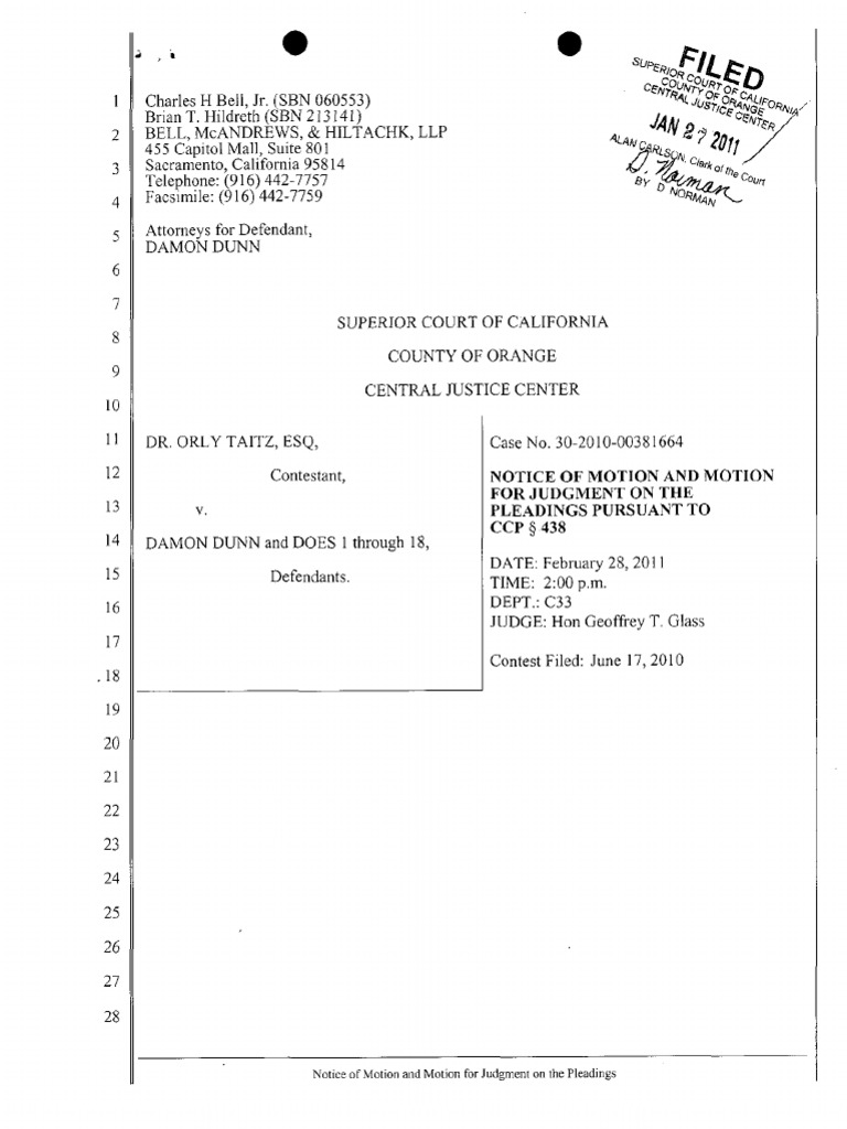 Motion for Judgment on Election Contest | PDF | Law