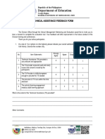 Department of Education: Technical Assistance Feedback Form