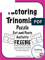 Factoring Trinomials: Puzzle