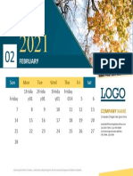 February 2021 Company Calendar