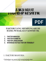 Reaksi Kulit Terhadap Kosmetik