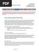 Non-Functional Test Plan: Project Name