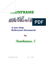 MAINFRAME ABEND CODES and DETAILS - All in One