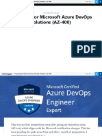 Preparing For Microsoft Azure DevOps Solutions (AZ-400)