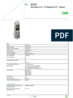 Bảng thông số sản phẩm: Micrologic 5.0 A - for Masterpact NT - drawout