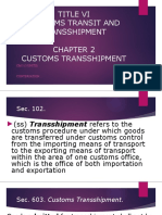 (T7) Customs Transshipment