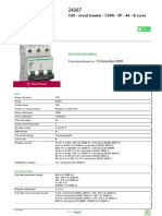 Product Datasheet: C60 - Circuit Breaker - C60N - 3P - 4A - B Curve