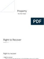 Property - Module 3.2 - Ownership - Right To Recover