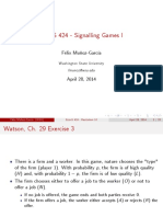 Econs 424 - Signalling Games I: Félix Muñoz-García