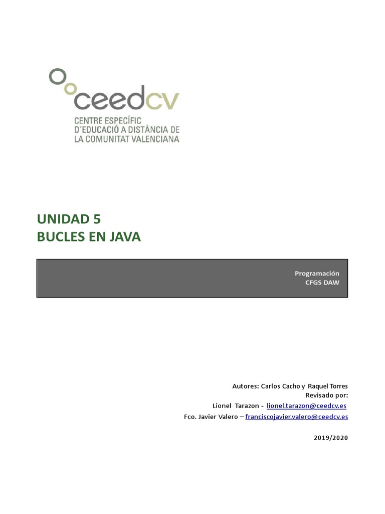 Bucles en Java: For, While y Do-While | PDF | Programación de ...