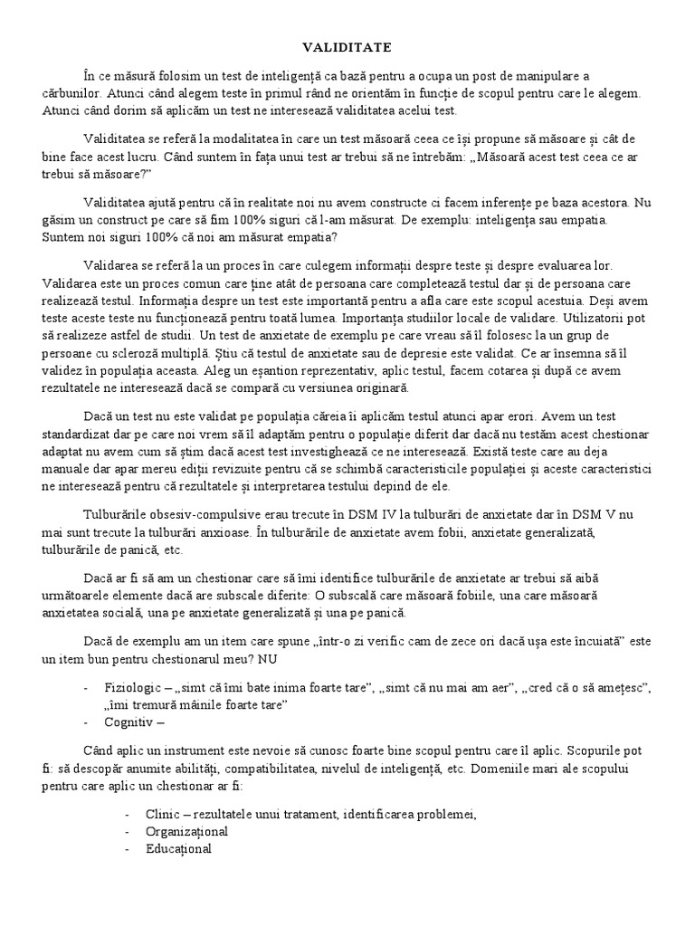 Validitate | PDF