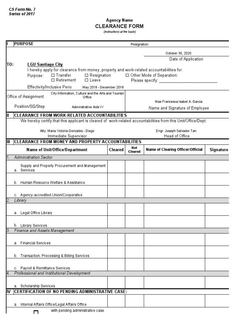 Employee Clearance Form Instructions | PDF | Justice | Crime & Violence