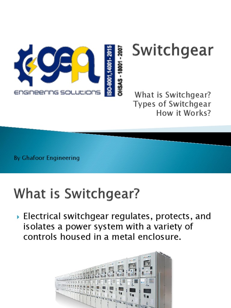 Overview of Switchgear Types | PDF | Computers