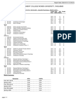 Government College Women University, Faislabad: # Course Code Course Title Credit Hour Total Marks Obt Marks Grade