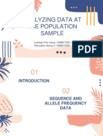 Analyzing Data at The Population Sample