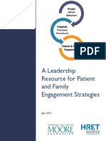 A Leadership Resource For Patient and Family Engagement Strategies