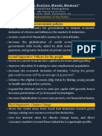 First Imperative: Macroeconomic Policies: Interpretation of Key Points