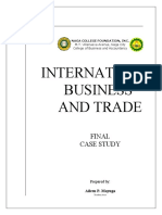 International Business and Trade: Final Case Study