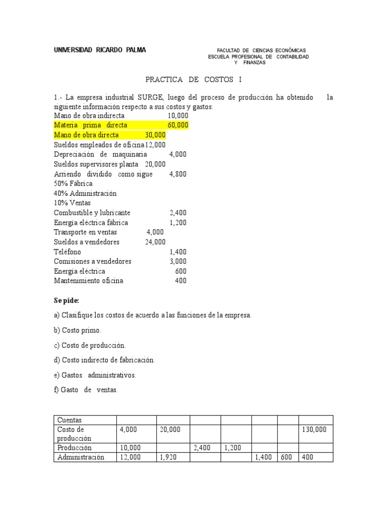Análisis de Costos en Empresas Industriales | PDF | Costo | Inventario