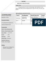 Course Specilization Board/University Result: Diploma Automobile Engineering S.S.C. Marathi