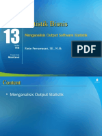 Analisis Output Statistik Bisnis