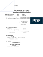 Quiz On Mixed Cost Analysis 2