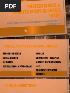 Professionals & Practitioners In Social Work | Pdf