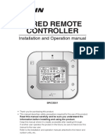 Wired Remote Controller: Installation and Operation Manual