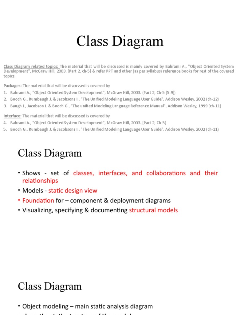 Class Diagram | PDF | Class (Computer Programming) | Unified Modeling ...
