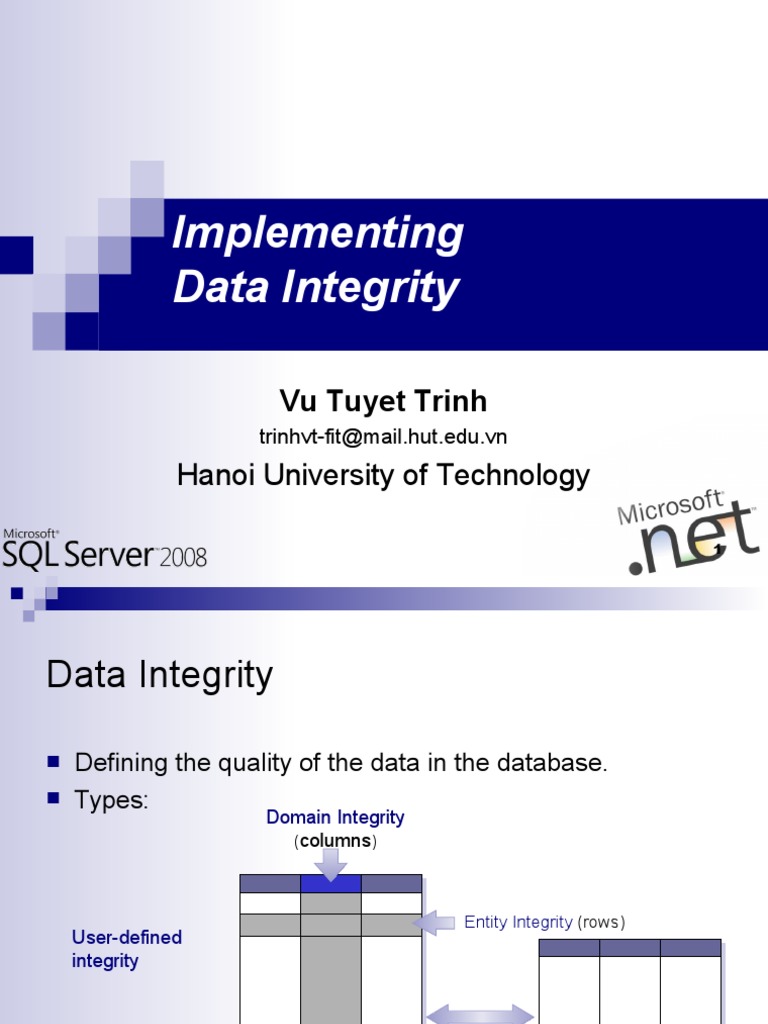 Data Integrity Implementation Guide | PDF | Relational Database | Databases