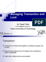 Managing Transaction and Lock: Hanoi University of Technology