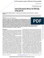 Low-Cost Measurement of Facemask Efficacy For Filtering Expelled Droplets During Speech