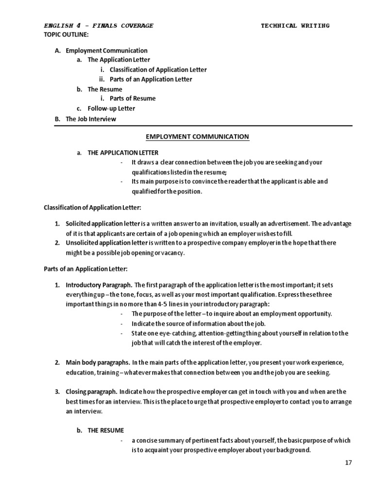 Technical Writing for Job Applications | PDF | Résumé | Job Interview