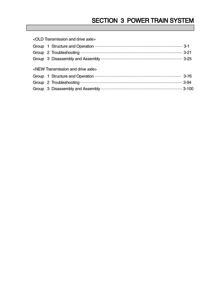 Section 3 Power Train System | PDF | Transmission (Mechanics) | Clutch